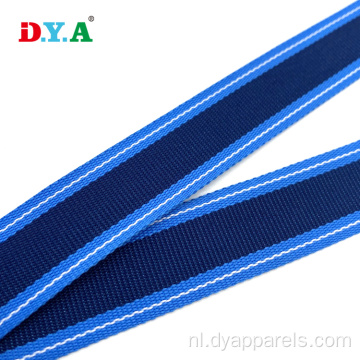 gestreepte singels 22 mm blauw polyester singels voor naaien